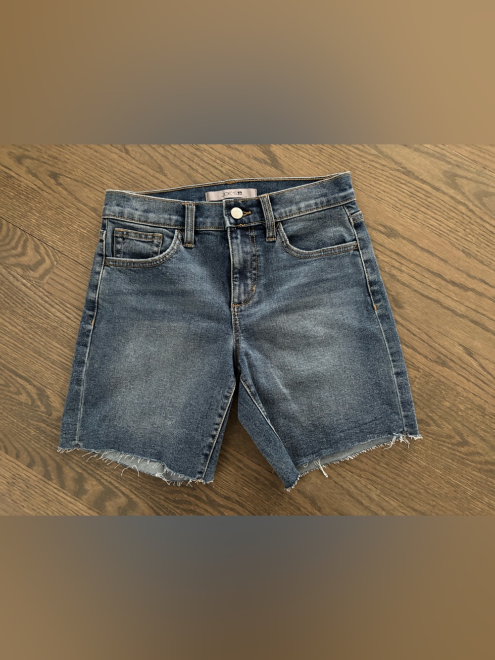 Joe's Jeans Dark Blue Denim Shorts with Contrast Stitching